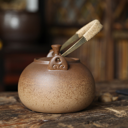 V5HA retro large ceramic kettle single handle coarse pottery pot electric ceramic stove carbon stove around the stove teapot household