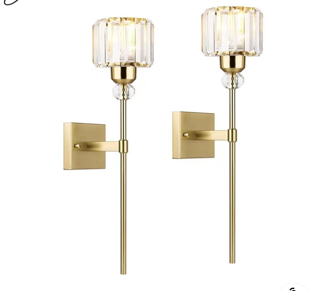 Lámpara de pared de cristal de suministro transfronterizo lámpara de pared decorativa moderna de estilo europeo lámpara de pared creativa sala de estar escalera pasillo lámpara