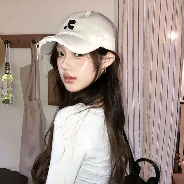 This hat is a bit cool today!American style distressed letter…