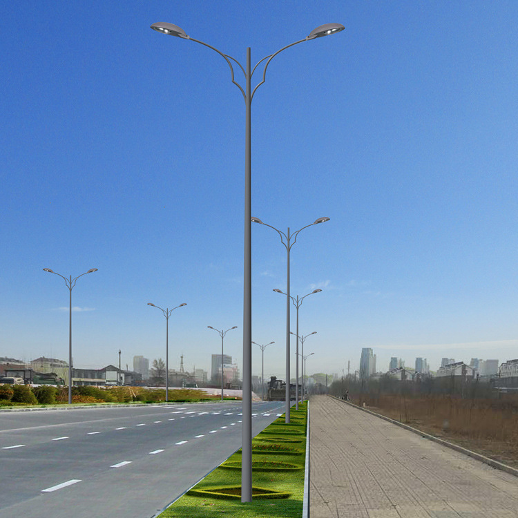 双臂单臂接电工程6.8.12米市政款路灯杆照明一体杆定制户外led灯