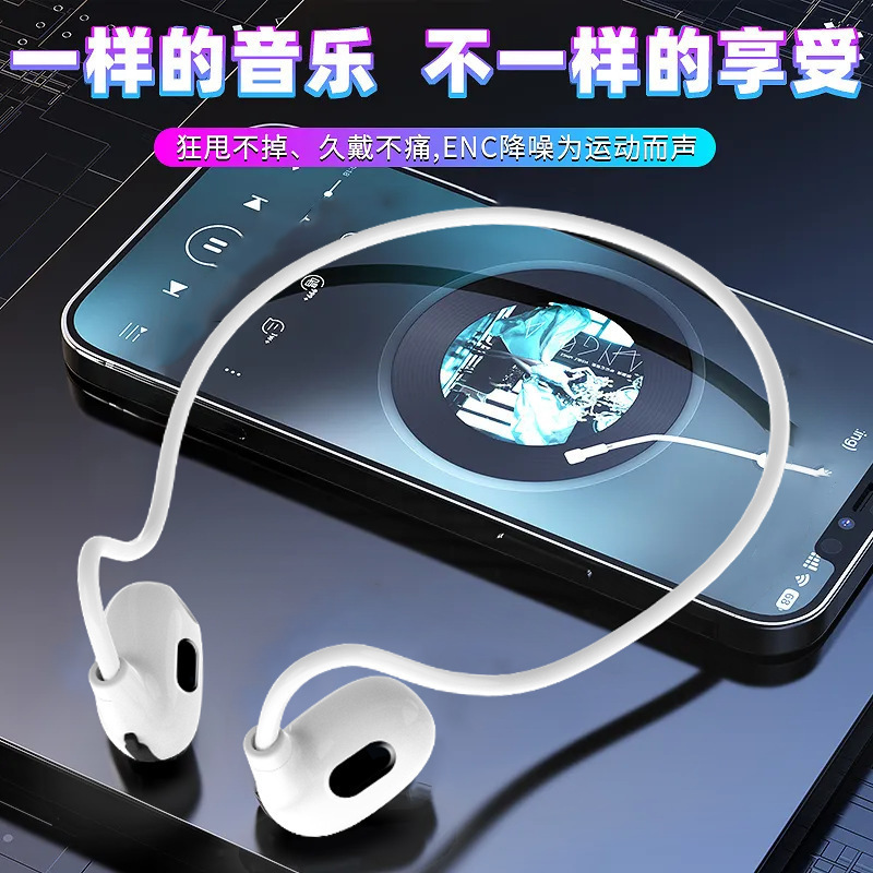 Cross-Border Popular Air Pro Bone Conduction Sports Air One Wireless Headphones Long Battery Life Hanging Neck Bluetooth Headphones
