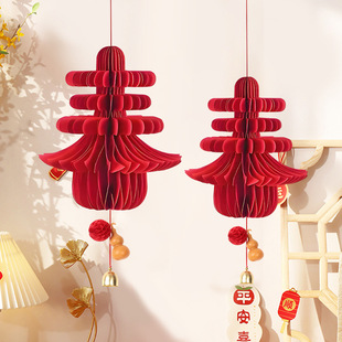 New Year Decoration 2025 Year of the Snake New Year's Day Creative Chinese Spring Hanging Decoration New Year Living Room Scene Decoration Pendant Wholesale