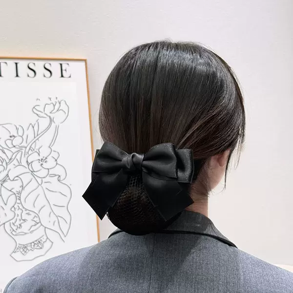 Professional head flower female nurse bank stewardess work hotel work flight attendant disc hair net pocket hair net hairpin bow