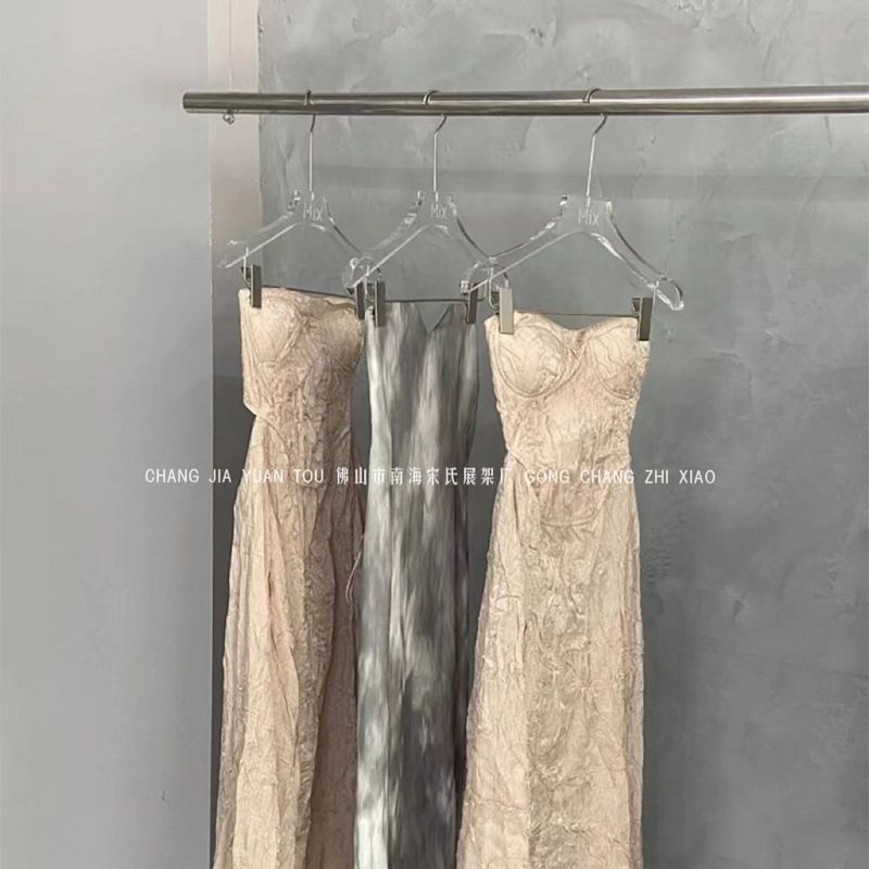 女装服装店展示架透明水晶亚克力衣架衣撑婚纱买手店专用无痕防滑|undefined