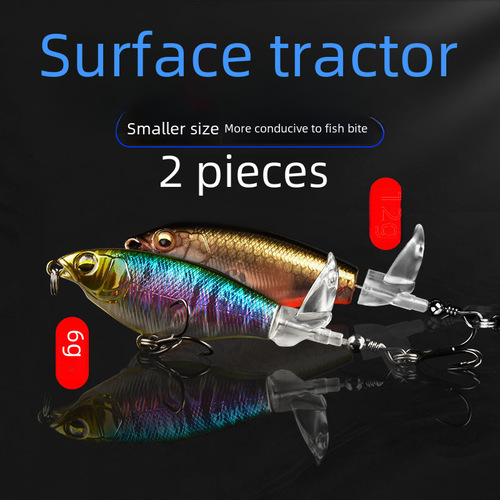 Baitcasting floating lure fishing surface system explodes water pencil propeller freshwater fishing snakehead largemouth bass long-range casting