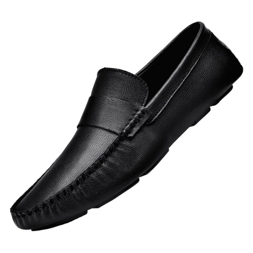 Мужская кожаная обувь с мягкой подошвой, Мужские дышащие лоферы, лоферы, мужская повседневная кожаная обувь для папы