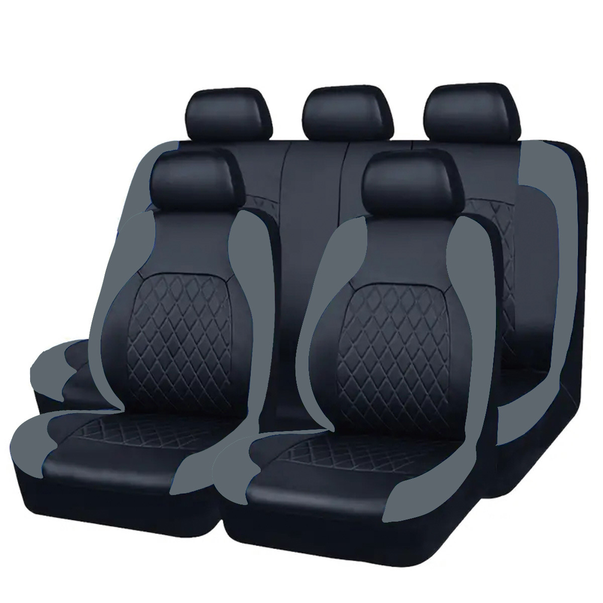 Cuerpo de asiento de cuero de paréntesis universal fabricantes de cubierta de asiento de automóvil empalmado pu cuero de una sola línea de cuero de cuadrillas cojín de asiento transpirable
