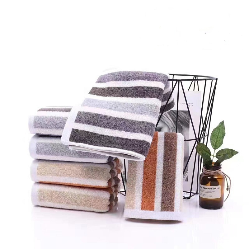 in stock wholesale cotton towel striped household bathing face sports life supplies terry plump comfortable soft