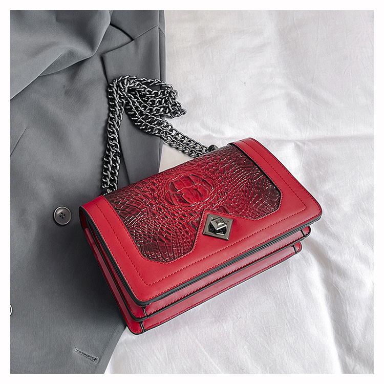 Crocodile Pattern Shoulder Bag For Women Large Capacity Luxury Handbag_voghion.com