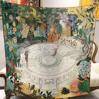 新款动物花园双面印花丝毛围巾秋冬大方巾外搭保暖披肩女双面印花