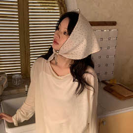 韩国2026新款连帽防晒头套面罩女户外骑行防紫外线护颈遮阳帽批发