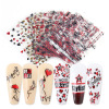 Nail stickers, adhesive fake nails contains rose for St. Valentine's Day for nails, suitable for import, new collection