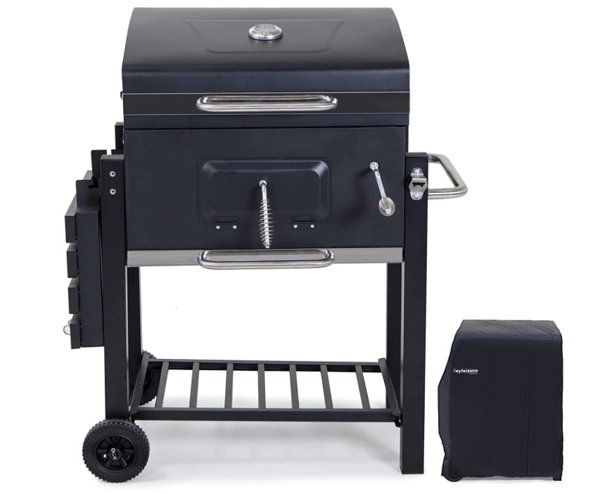 Barbacoa de jardín cuadrado grande europea y americana, brasero de villa, parrilla de barbacoa, horno de camping de barbacoa de carbón para el hogar al aire libre