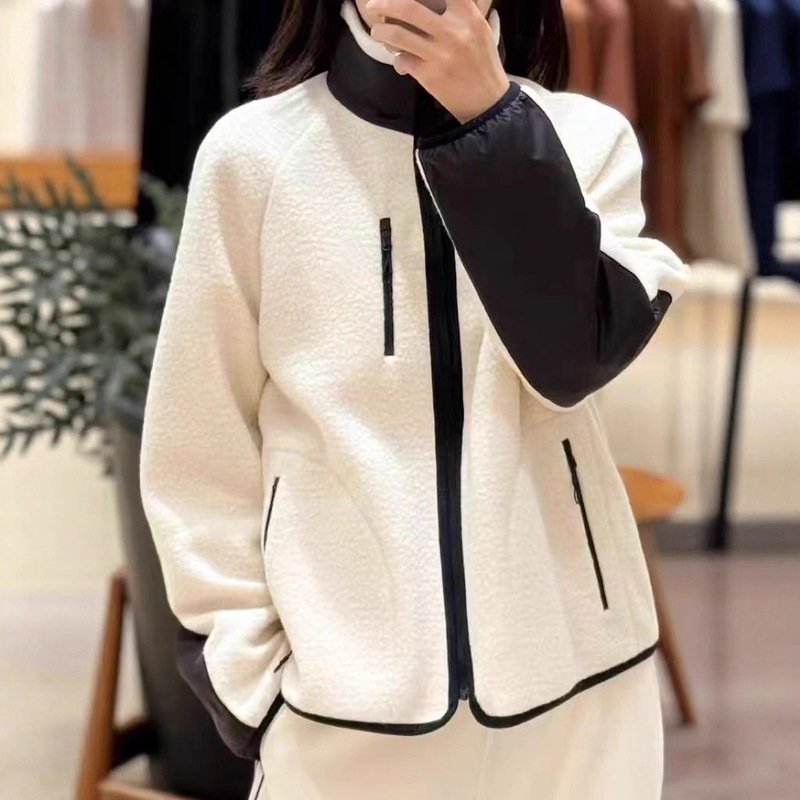 He Women's Clothing 2025 Autumn and Winter New High-Proportion Particle Wool Mid-Length Stand Collar Jacket