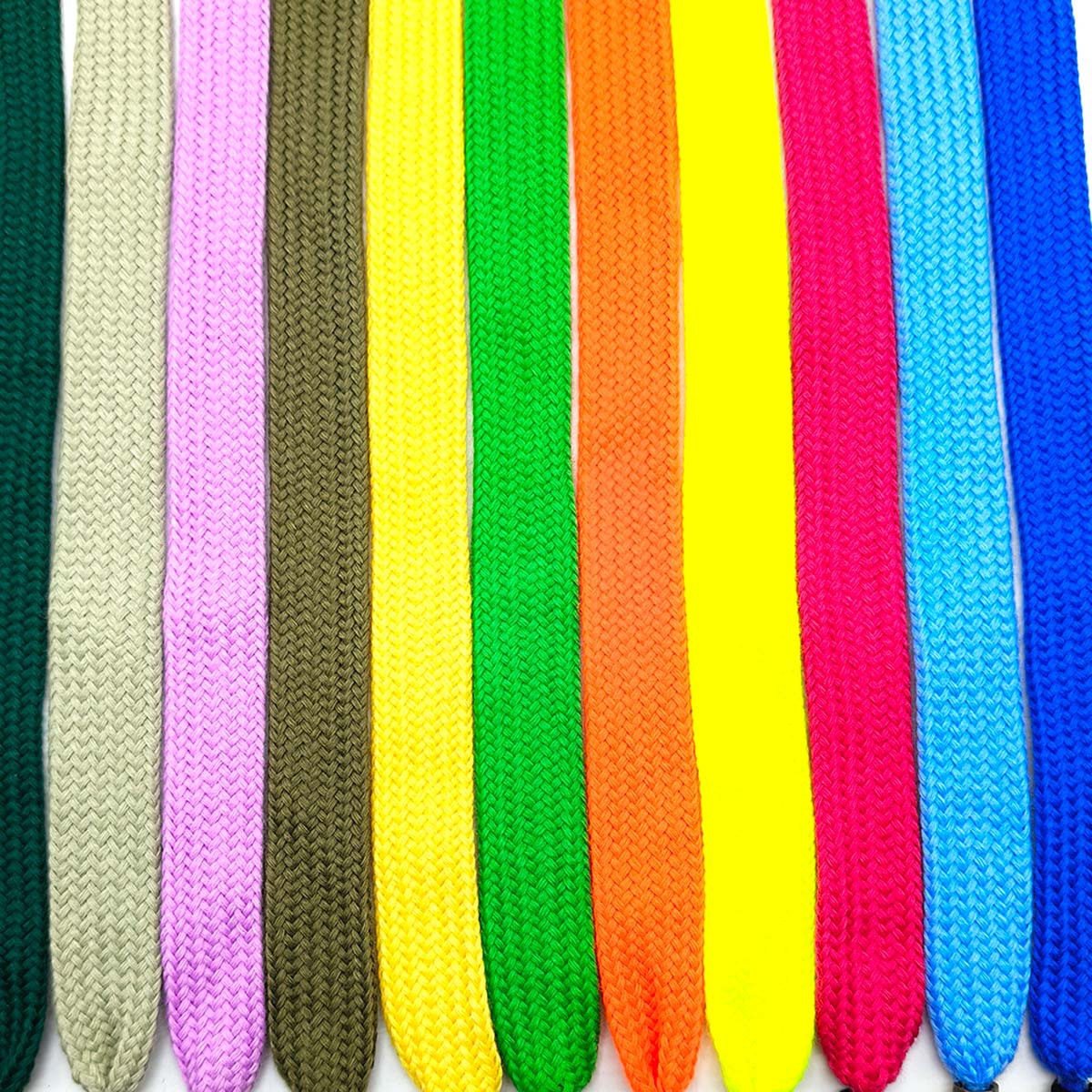 120 colores de poliéster de 20mm color super engrosado doble cordón plano para zapatos de lona de altura baja zapatos de los años 1970