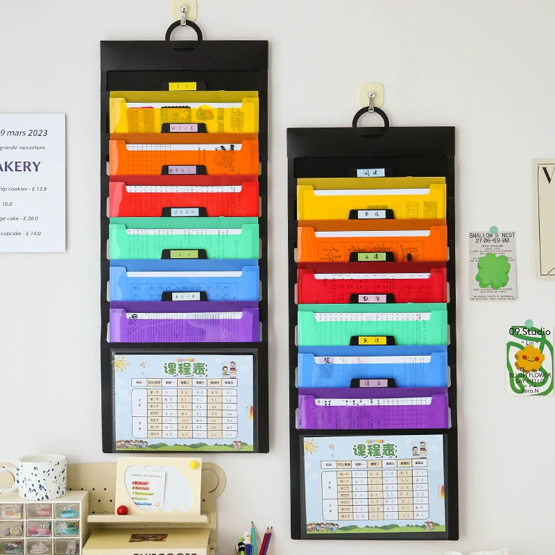 Сумка для хранения предметной классификации A4 за дверью тестовая бумага для хранения артефакта многослойная Начальная школа ученик младшей средней школы настенные материалы для домашних заданий