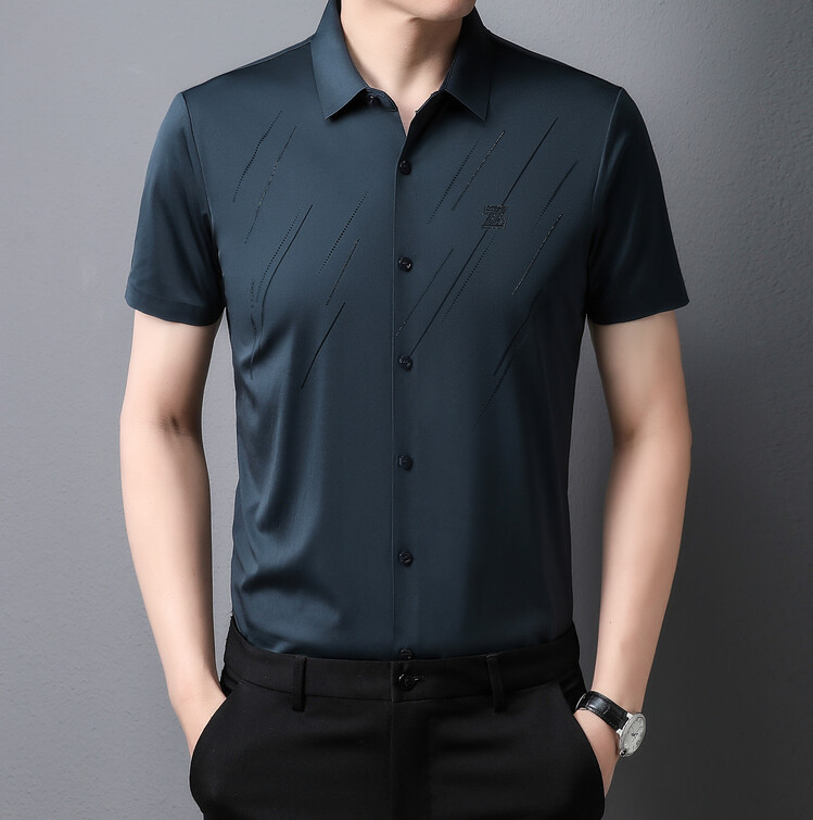 2303 manga corta verde oscuro