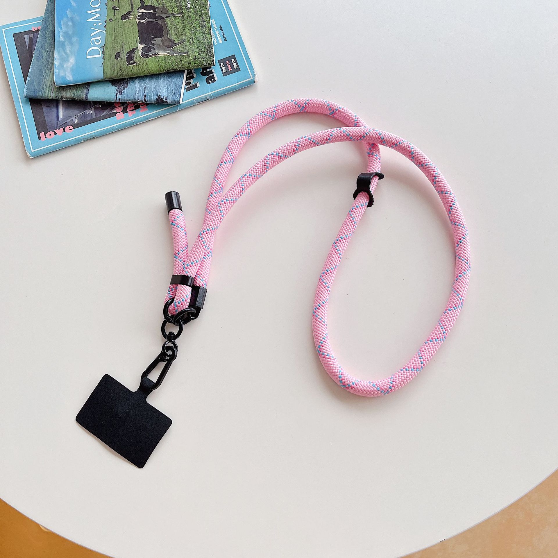 10mm caso de teléfono móvil universal ajustable longitud corta cuerda clip cuello colgante duradero correa de cinturón cadena al aire libre nylon