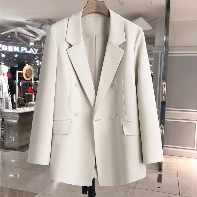 In-Stock Women's Blazer 2024 Spring and Autumn New Korean Style Loose Casual Double-Breasted Suit Jacket Women's Top 60