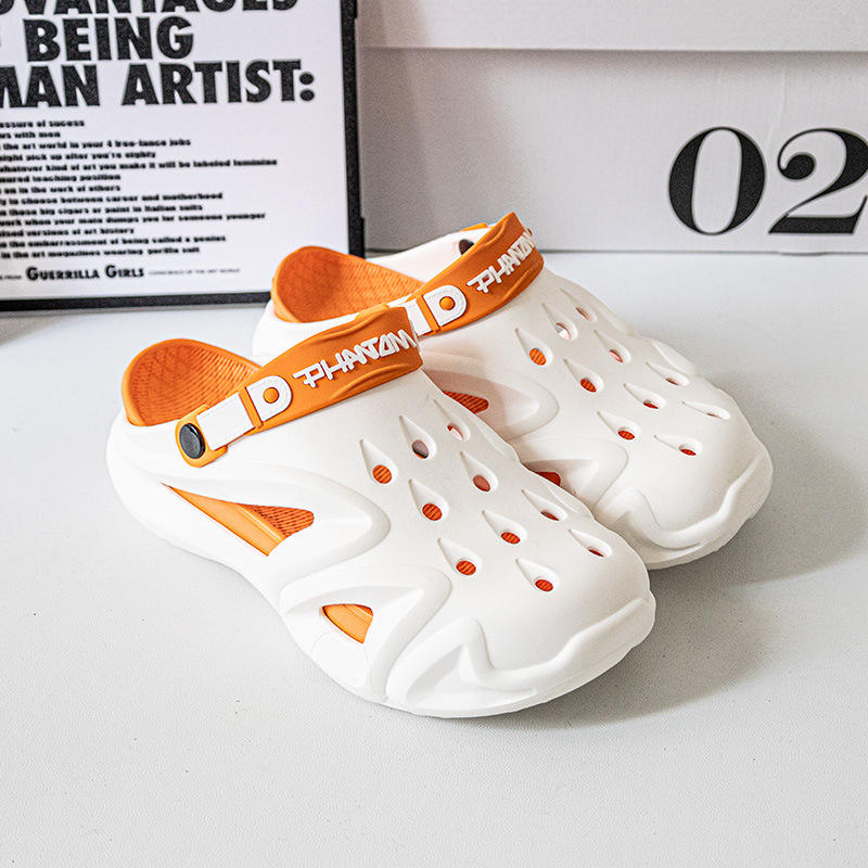 Zapatos de moda coreana para hombres, zapatos de playa de moda de verano, zapatillas frías con una base gruesa resistente al desgaste.