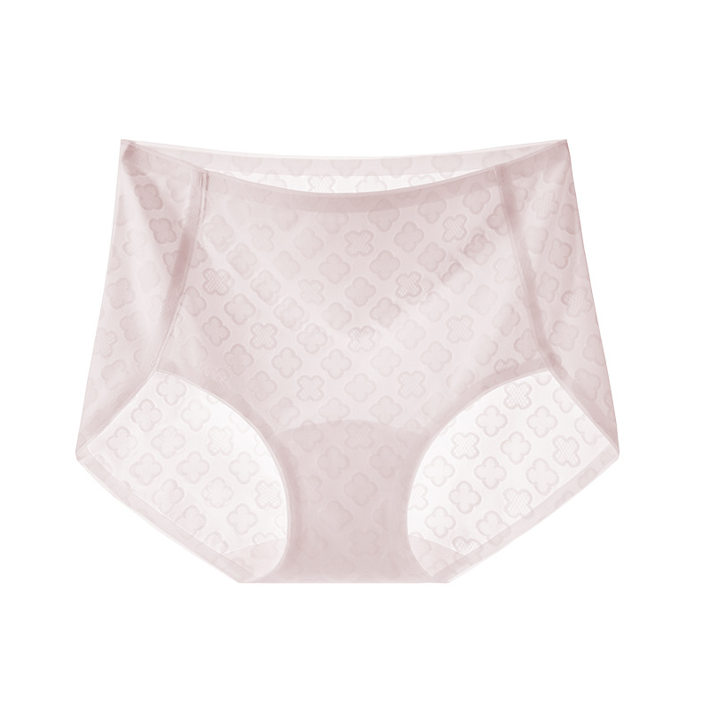Cintura alta sin costuras seda de hielo transpirable estilo fino de verano entrepierna antibacteriana entrepierna de algodón puro cintura alta calzoncillos para niñas 2025 nuevo estilo