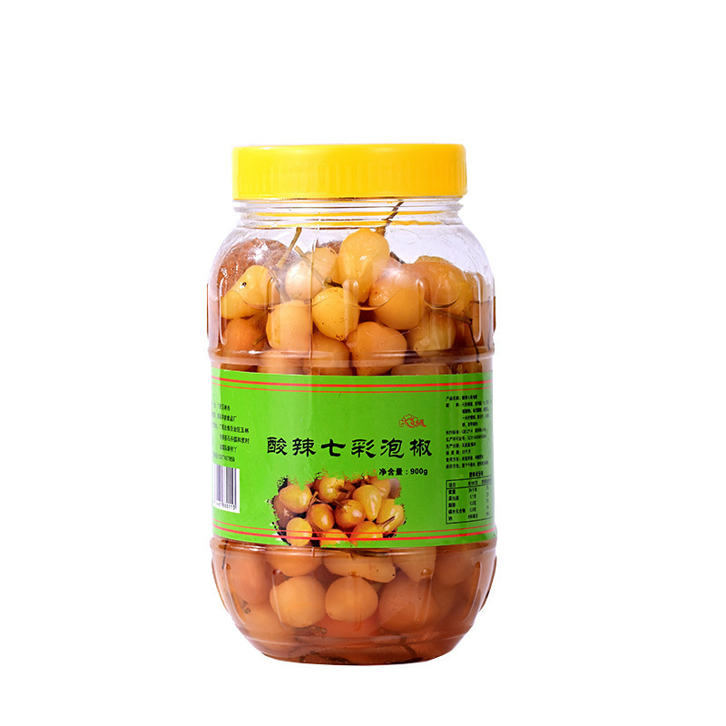 七彩泡椒广西特产新鲜腌制五彩椒灯笼椒圆椒开胃下饭菜香脆小米辣|undefined