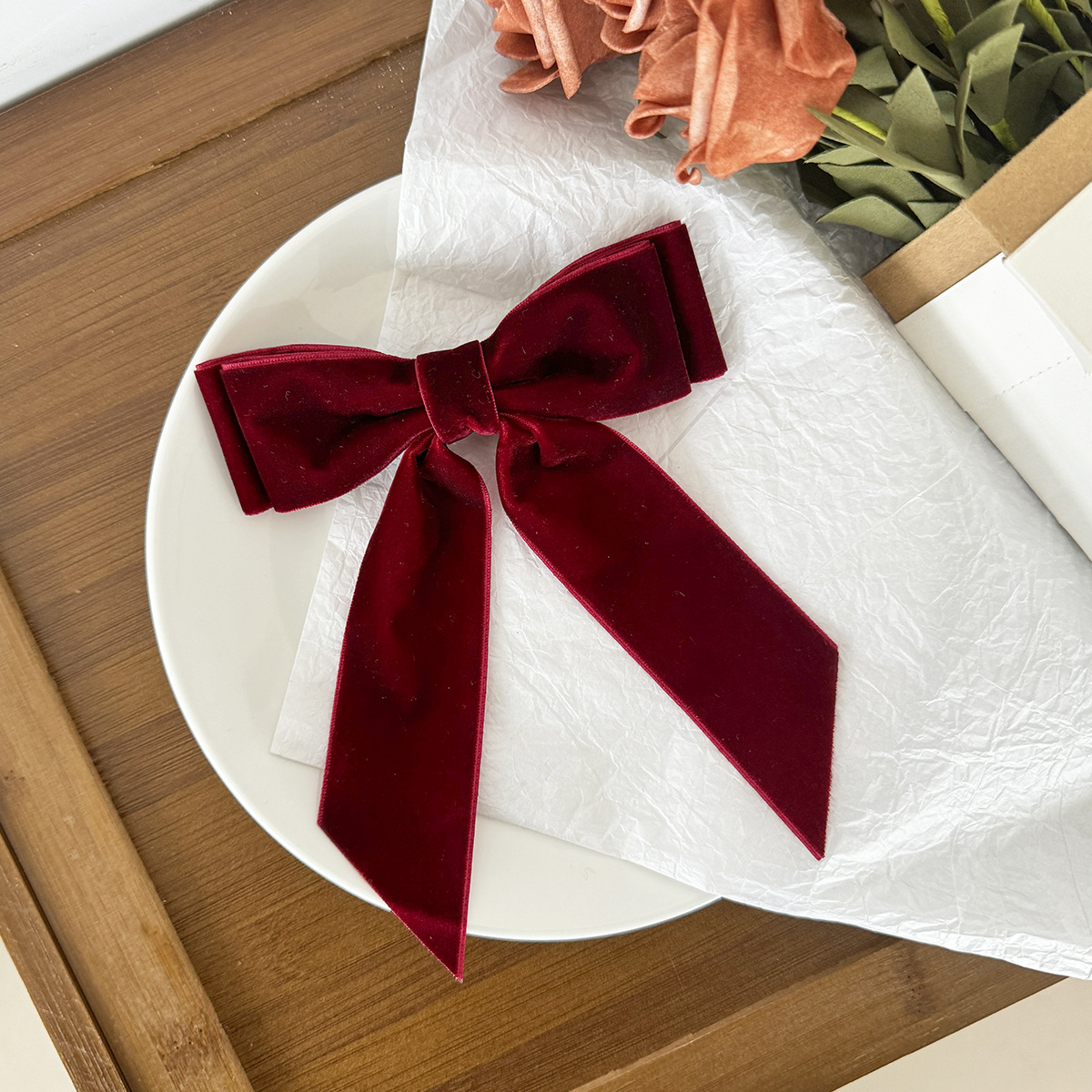 Women's Gender Women's Elegant Bow Knot Flannel Hair Clip