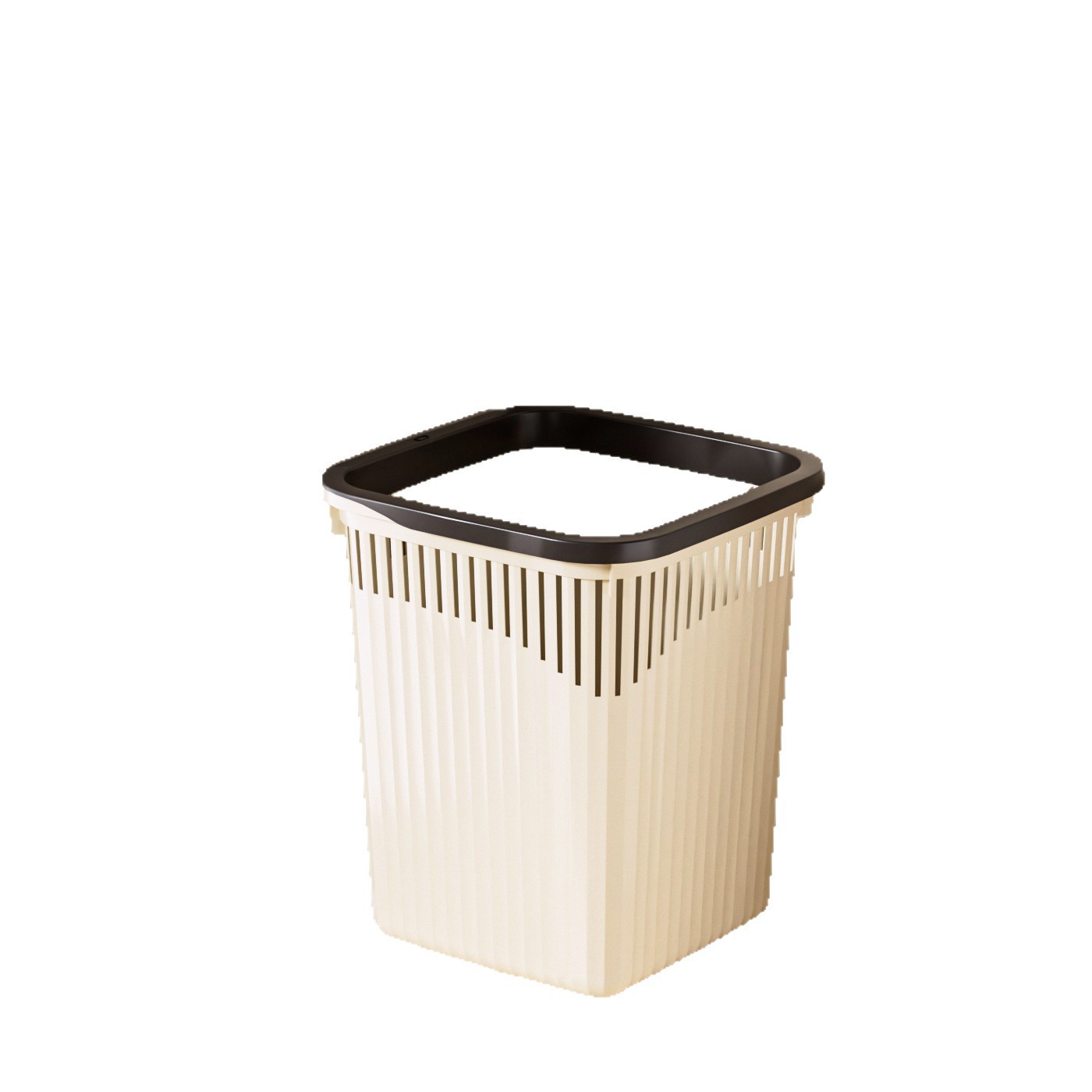 Bote de basura para uso doméstico, inodoro, estilo crema isn de alto valor, cocina, dormitorio, baño, bote de basura grande sin tapa
