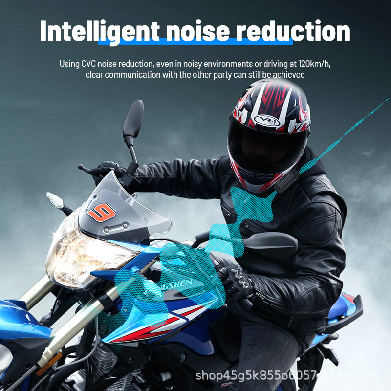 Auriculares Bluetooth para motocicleta LX2 exclusivos transfronterizos, impermeables, inalámbricos 5.3 para casco.