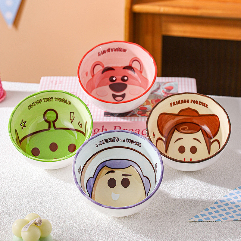 Disney Toy Story Ceramic Bowl Children's Rice Bowl Cartoon Household Cute Small Bowl Tableware Set Gift Disney Toy Story Ceramic Bowl Children's Rice Bowl Cartoon Household Cute Small Bowl Tableware Set Gift