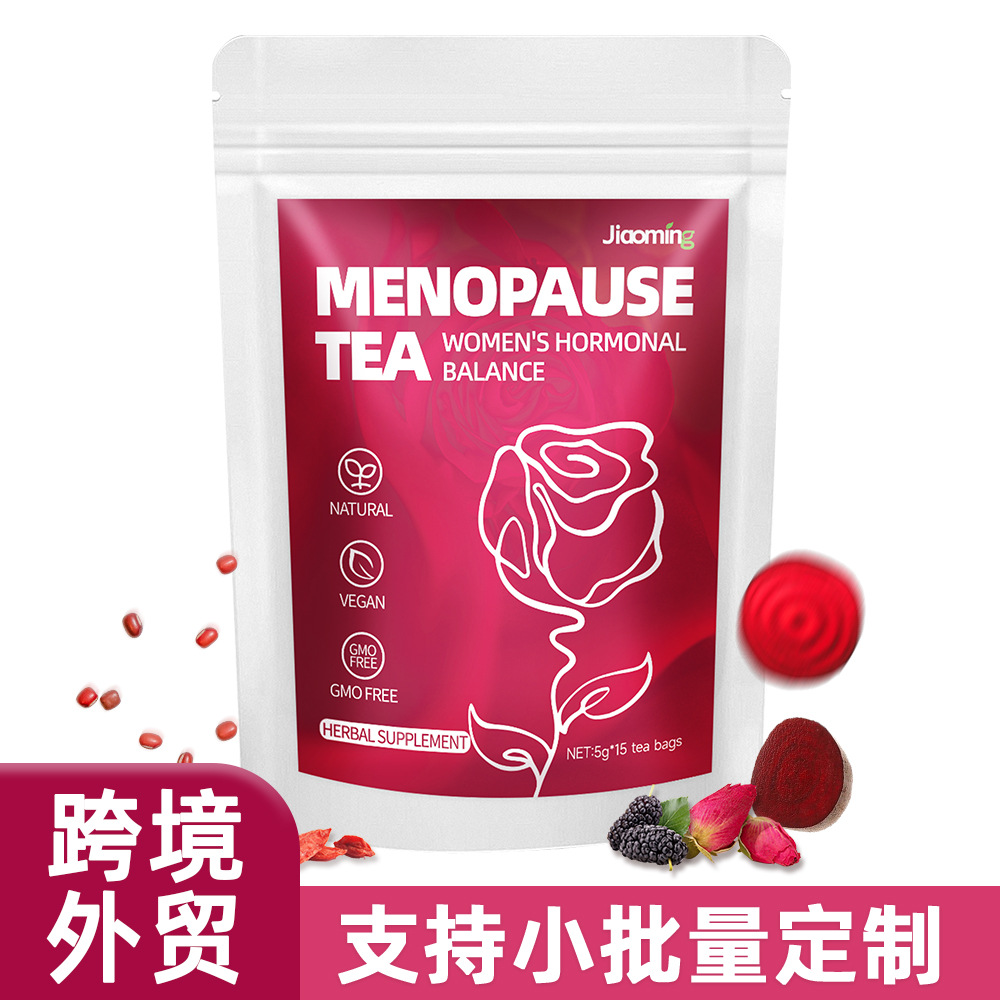 跨境 更年期花茶红枣龙眼玫瑰甜菜根桑葚袋泡茶Menopause tea bag