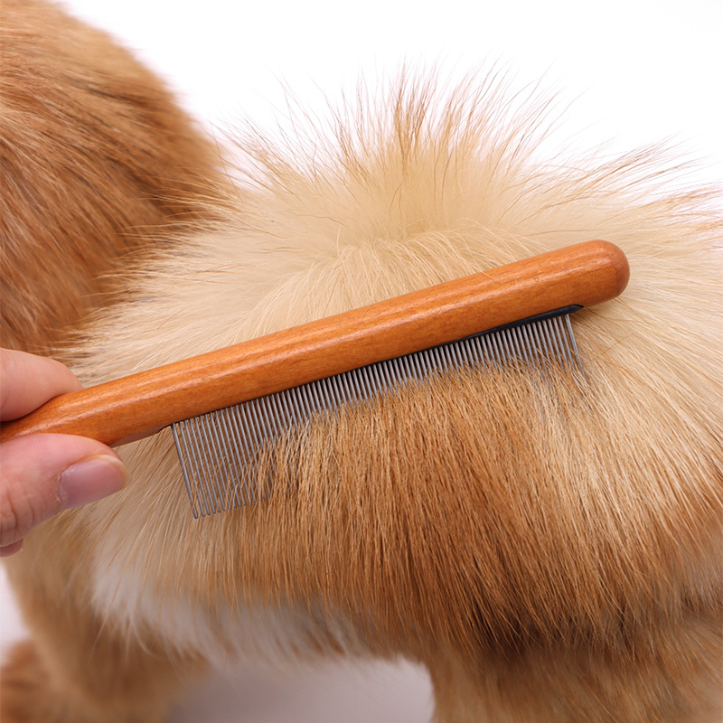 Peine para mascotas para peine de pelo flotante Peine para perros Peine para pulgas para dientes densos Peine para pulgas