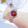 Golden waterproof fashionable steel belt, quartz swiss watch, internet celebrity, pink gold