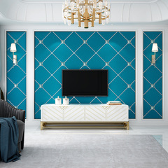2021 New Diamond TV Background Wall Faux Leather Wallpaper 5D Stereo Embossed Living Room Bedroom Wallpaper