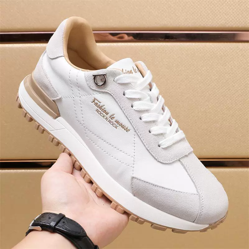 Модная и высококачественная мужская спортивная обувь из воловьей кожи с подкладкой из овчины Forrest Gump, удобная и универсальная износостойкая мужская спортивная обувь