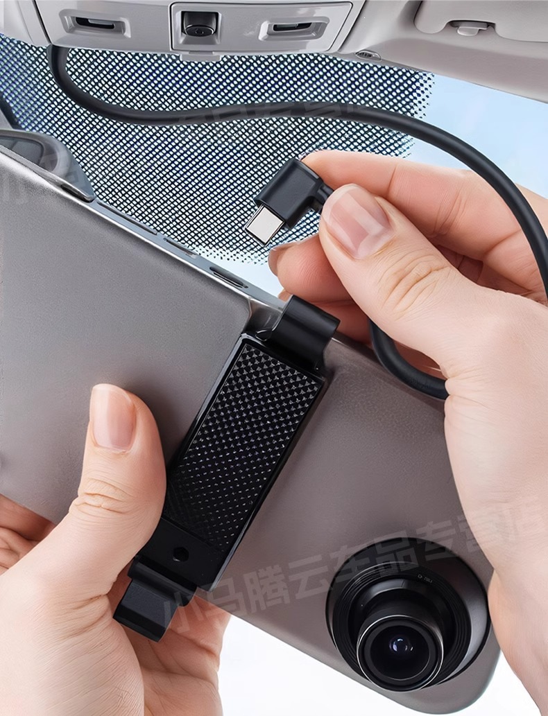 Dashcam power cable, 360-degree connection cable, specifically for Lingdu car dashcams, converts to a USB interface and connects to the cigarette lighter socket