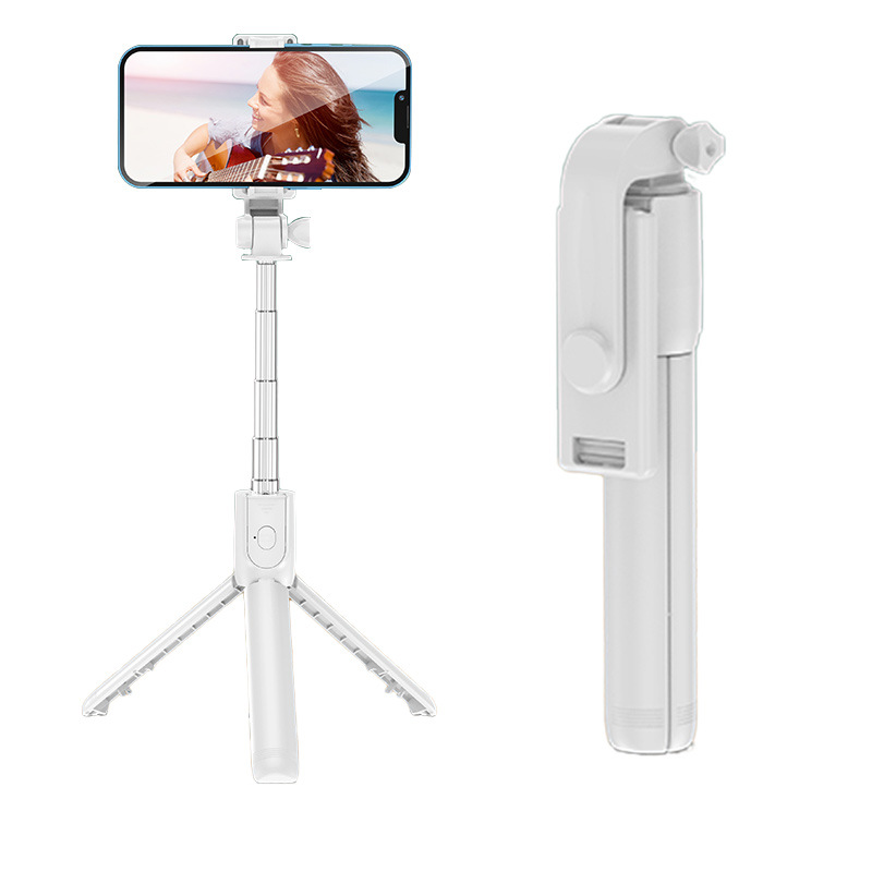 Palo Selfie Extensible con Trípode de ABS con Bluetooth y Luz para Exteriores