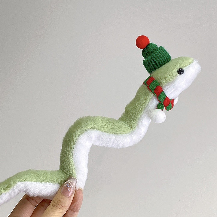 Cute muñeca serpiente azul 2025 año de la serpiente mascota muñeca de tela muñeca creativa muñeca extraña