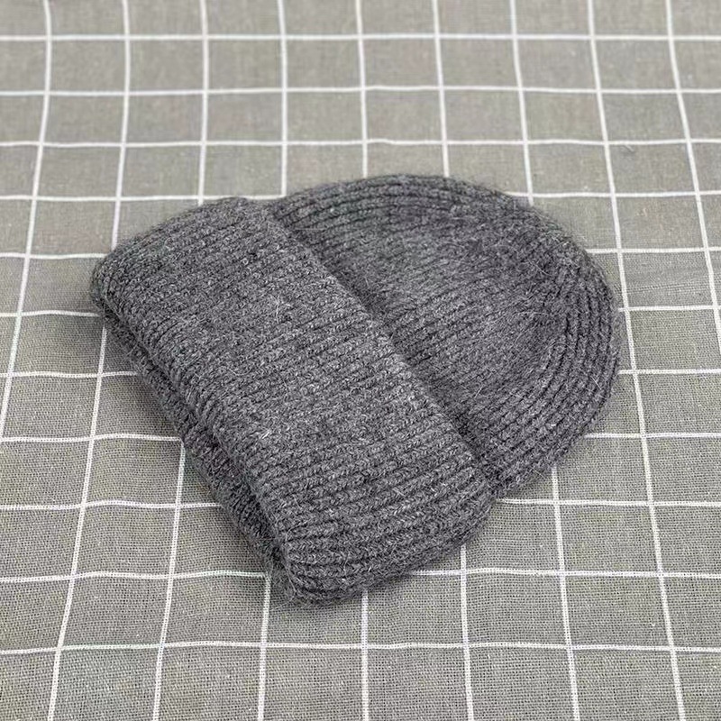 Piel de conejo engrosada sombrero de lana para las mujeres de moda Corea del Sur ins moda Otoño e Invierno japonés frío sombrero cálido Jersey rizado sombrero de punto