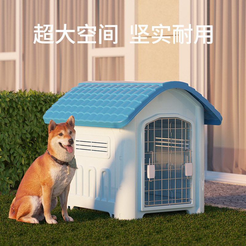 Dog House Outdoor Waterproof Dog Kennel for All Seasons Indoor Dog House Outdoor Rainproof and Sunproof Kennel for Medium and Large Dogs
