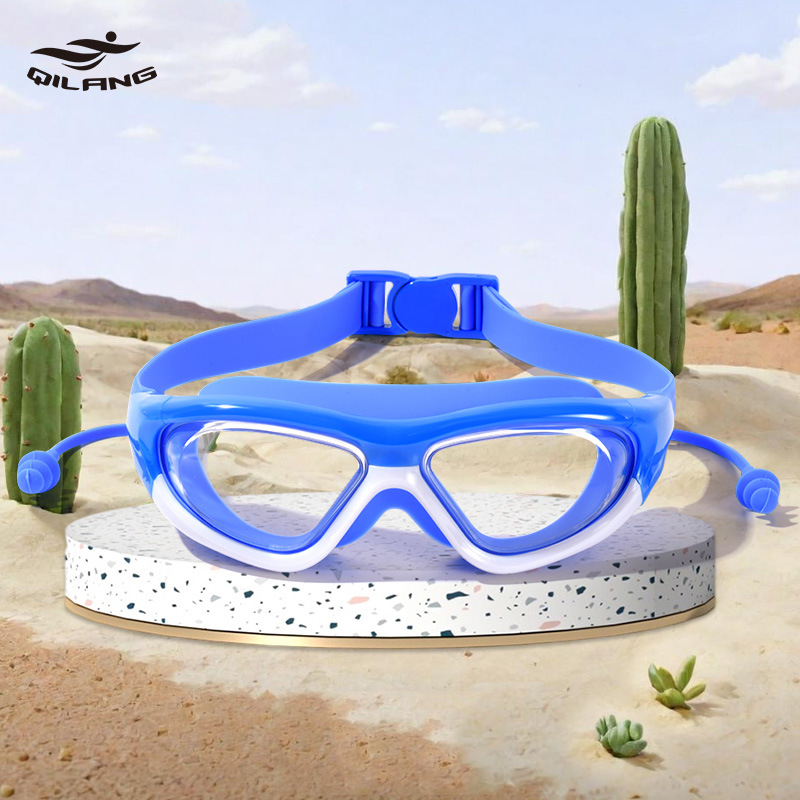 Gafas de Natación de Marco Grande para Niños de PC Impermeable para Natación y Buceo