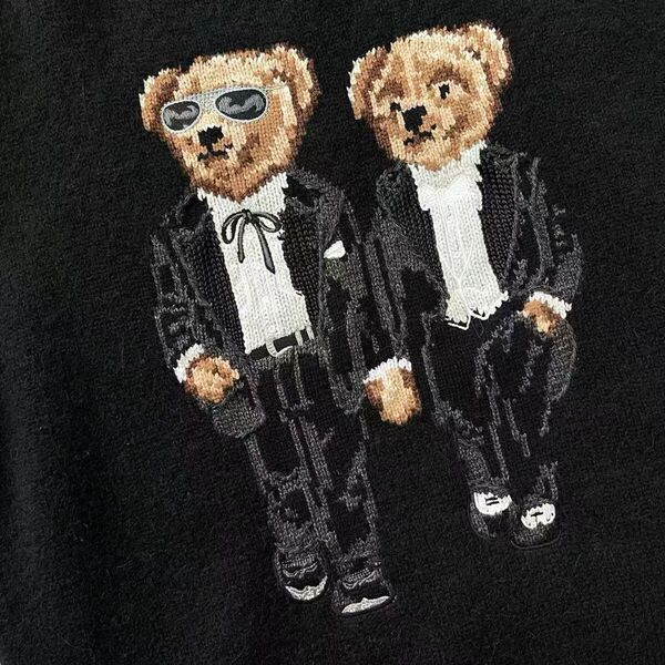 quality demi-season cartoon sweater with a round collar