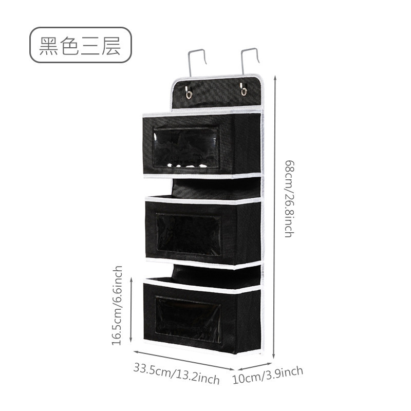 Black storage system, hanging organiser