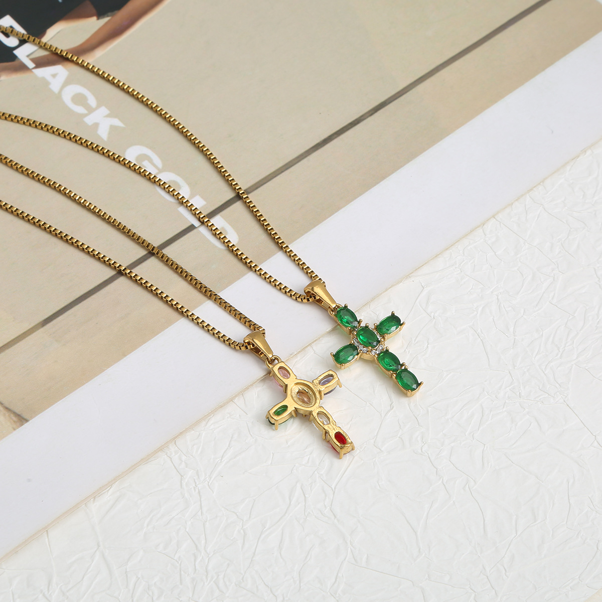 Collier pendentif classique en acier inoxydable pour homme_voghion.com