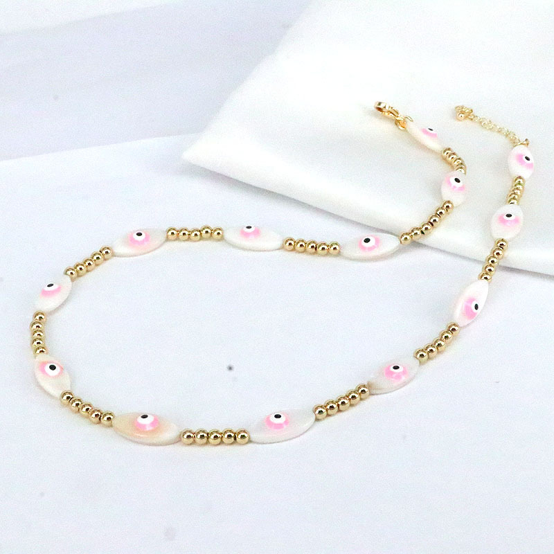 Fashion Devilu0027S Eye Copper Necklace Beaded Shell Copper Necklaces