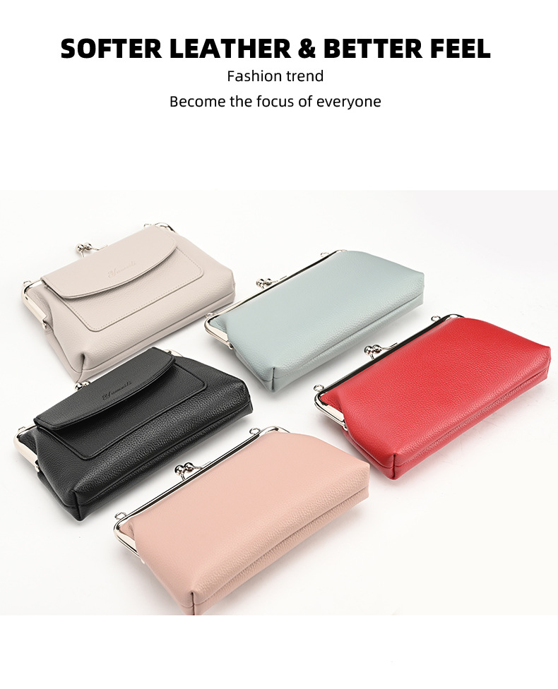 Women's Small Pu Leather Solid Color Basic Square Flip Cover Crossbody Bag display picture 3