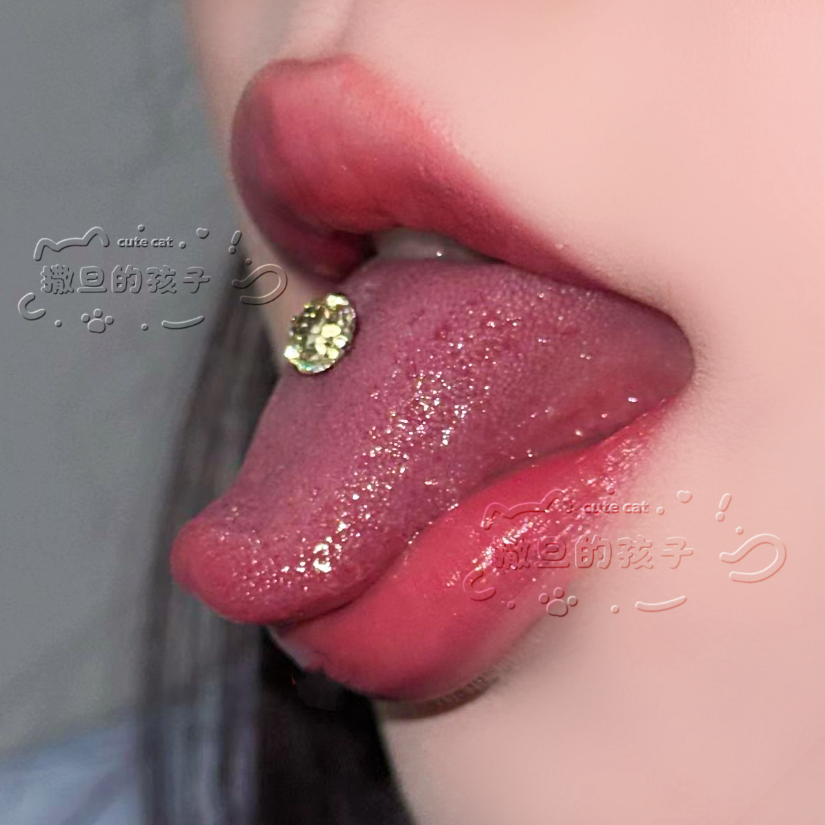 Satan's Child F136 Titanium Alloy Star Tongue Barbell - Adjustable Bar Length 8-20mm Tongue Ring detail image 11
