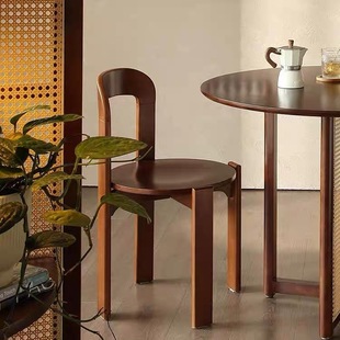Medium style chairs, retro dining tables, chairs, cafe and restaurant can stack new Chinese-style solid wood household furniture chairs