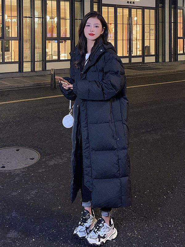 Otoño y invierno de algodón 2023, chaqueta de pluma de mujer, chaqueta larga, nueva chaqueta de algodón larga suelta coreana sobre la rodilla image 5