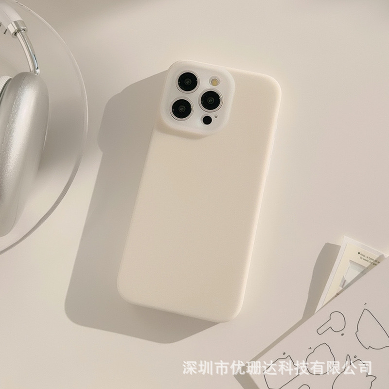 适用苹果16promax液态硅胶手机壳果冻iPhone15简约纯色全包14护套|undefined